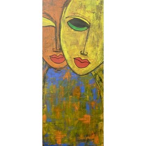 Suman Riz, 48 x 24 Inch, Acrylic On Canvas, AC-SRIZ-001